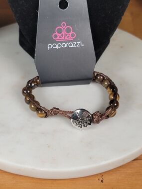 Paparazzi Golden Brown Tiger Eye Bead Wrap Bracelet
